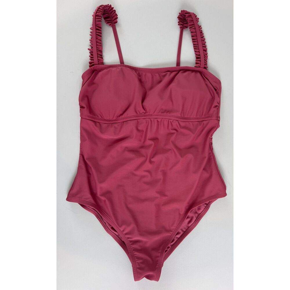 Kona Sol Women's Rose Pink One Piece Swimsuit Size L Large